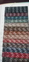 pvc woven pattern artificial leather details Picture